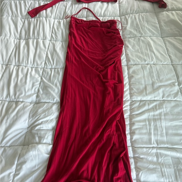 JLUXLABEL Red Crop Top and Maxi Skirt Set - Picture 5 of 8